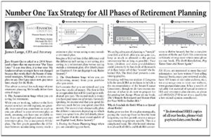 Tax strategy for retirement planning