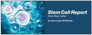 Image for James Lange's Stem Cell Report for the Lange Report January 2019 paytaxeslater.com/lange-report