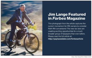 Cover Photo for the March 2019 Lange Report paytaxeslater.com Photo: Tim Pannell for Forbes ©2019