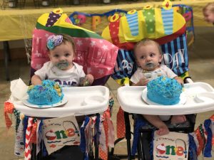 Mackenzie and Milo Emerson, the 1 year old twins of Lange Financial Group Marketing Director Eric Emerson. This image appears in the October 2019 Lange Report found on paytaxeslater.com