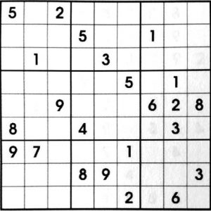 The October 2019 Lange Report Sudoku puzzle on paytaxeslater.com 