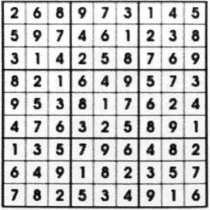 Sudoku Puzzle Answer Key for September 2020 Lange Report on PayTaxesLater.com