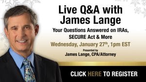 James Lange Q&A Webinar January 27th 2021 found on paytaxeslater.com