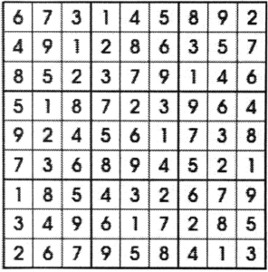 November 2021 Lange Report Sudoku Puzzle Answer Key