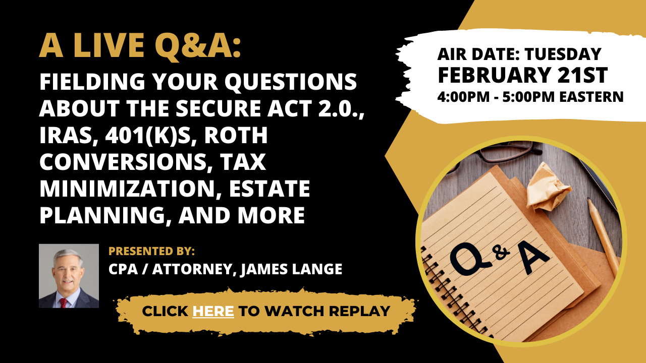 Rebroadcast of Jim Lange's March 2021 Webinar on paytaxeslater.com