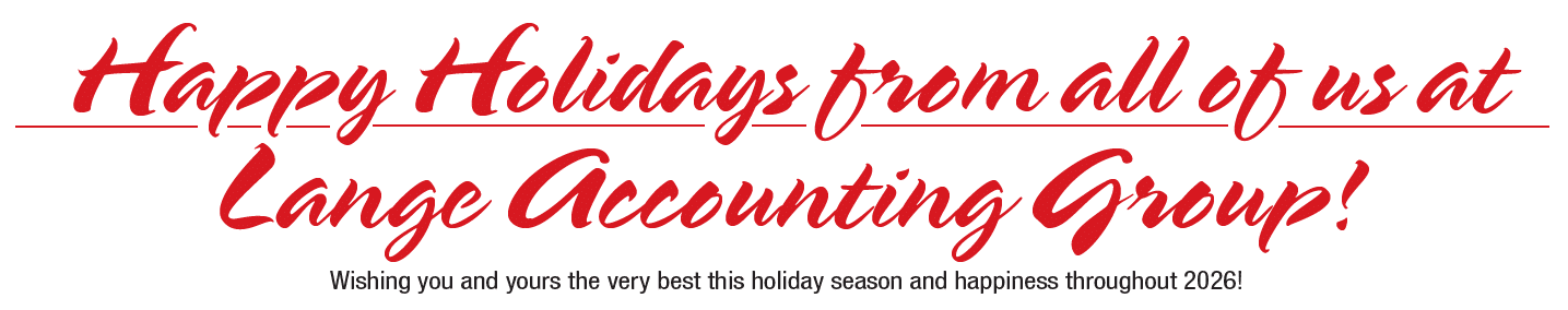Happy Holidays From The Lange Financial Group