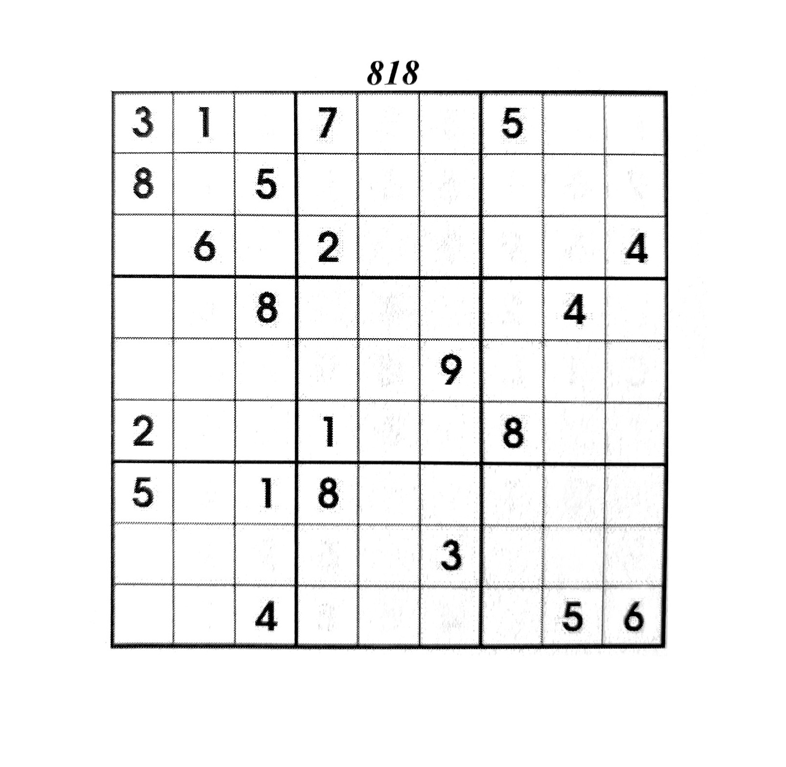Sudoku puzzle